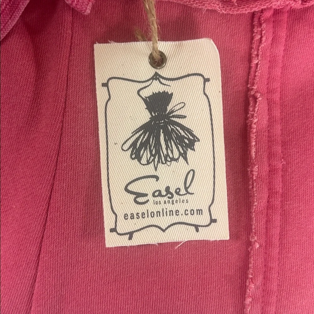 Easel Raspberry Wide Leg Cargo Pants - Picture 5 of 5